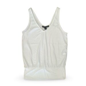 Boston Proper White Ribbed Tank Top